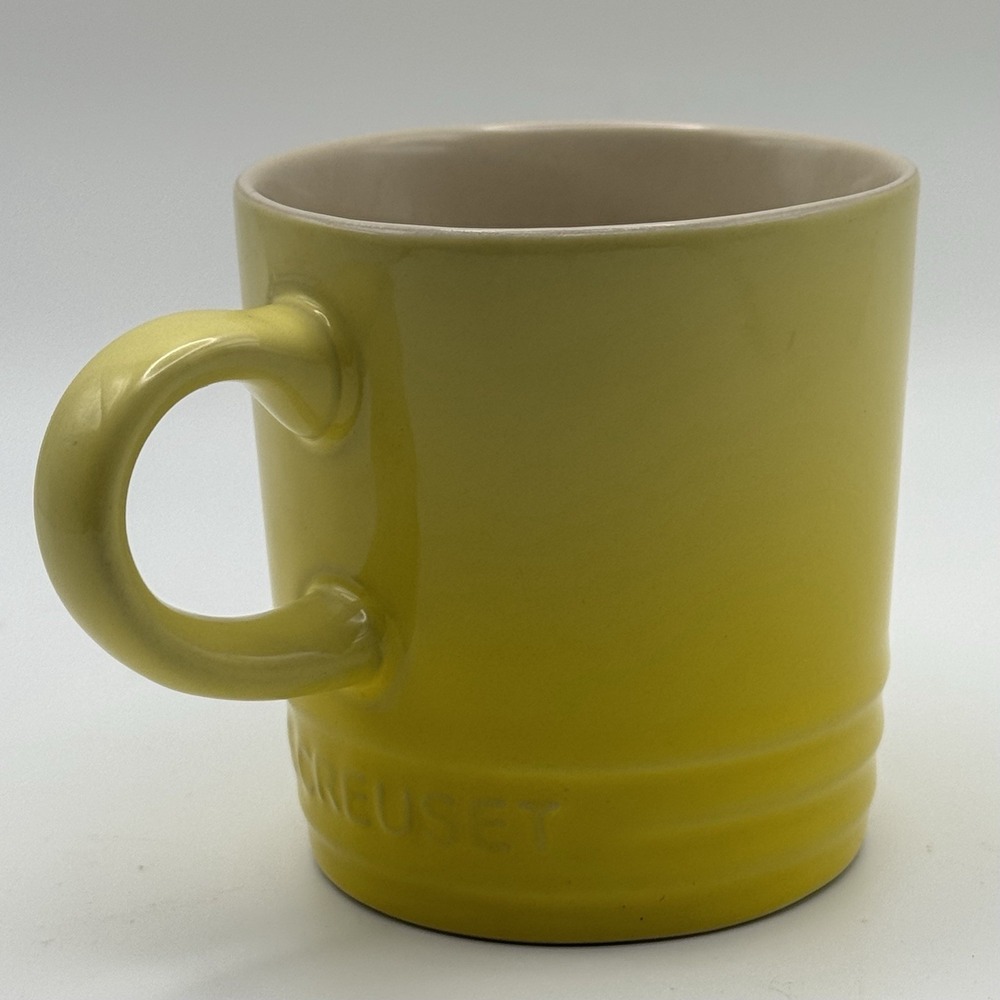 Le Creuset Soleil Yellow Espresso Mug 3.5 oz 100ml Stoneware Retired - Picture 2 of 5